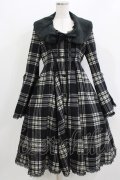 MARBLE / レースバッスル風チェックコート  黒 H-26-03-18-003-GO-CO-KB-ZH