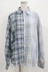 画像1: NieR Clothing / 切替チェックシャツ  ブルー H-26-03-18-046-PU-BL-KB-ZH (1)