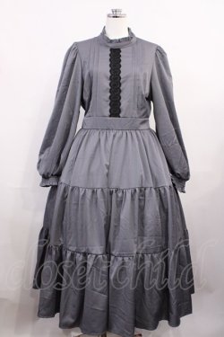 画像1: m petit by misako / AM*レースティアードワンピース L グレー H-26-03-18-1007-LO-OP-NS-ZH