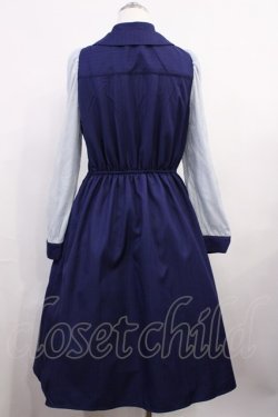 画像2: axes femme POETIQUE / ベストレイヤードデザインワンピース M ネイビー H-26-03-18-1010-AX-OP-NS-ZH