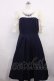 画像1: axes femme / ローズ刺繍ドッキングワンピース M ネイビー H-26-03-18-1011-AX-OP-NS-ZH (1)