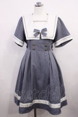 画像1: Amavel / Message Ribbonスクエアセーラーワンピース Free サックス H-26-03-18-1013-CA-OP-NS-ZH (1)