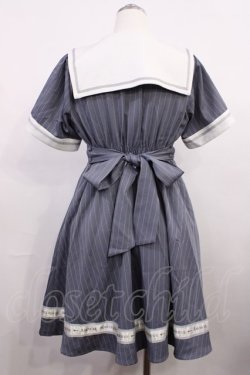 画像2: Amavel / Message Ribbonスクエアセーラーワンピース Free サックス H-26-03-18-1013-CA-OP-NS-ZH