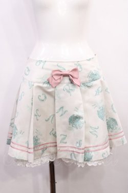 画像1: ALICE and the PIRATES / アリスとアルファベットの迷宮柄スカート Free 生成り H-26-03-18-1019-PA-SK-NS-ZH