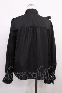 画像2: Ank Rouge / スクエアヨークリボンタイブラウス M ブラック H-26-03-18-1029-CA-BL-NS-ZH