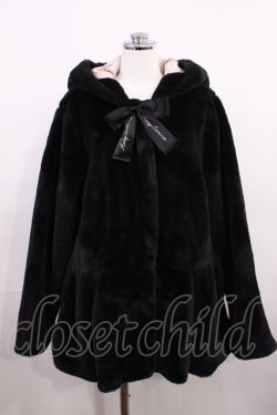 画像1: Honey Cinnamon / うさ耳ファーコート Free ブラック H-26-03-18-1034-LO-CO-NS-ZH