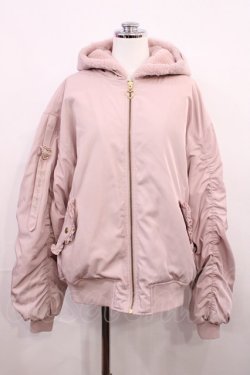 画像1: LIZ LISA / 2WAYファーフード中綿ブルゾン Free ピンク H-26-03-18-1035-LO-CO-NS-ZH