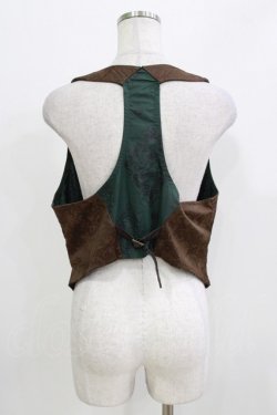 画像3: STEAM / ナポレオンレイヤード風ベスト  茶×カーキ H-26-03-18-049-HN-TO-KB-ZH