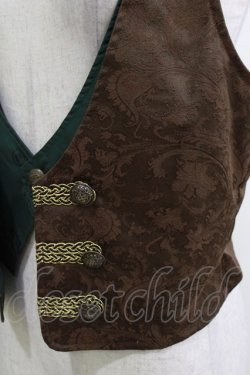 画像4: STEAM / ナポレオンレイヤード風ベスト  茶×カーキ H-26-03-18-049-HN-TO-KB-ZH