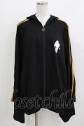 NieR Clothing / 着物風袖ORANGE LINE ZIP OUTER  黒 H-26-03-18-058-PU-TO-KB-ZH