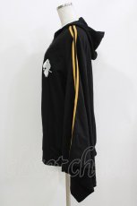 画像2: NieR Clothing / 着物風袖ORANGE LINE ZIP OUTER  黒 H-26-03-18-058-PU-TO-KB-ZH (2)