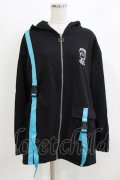NieR Clothing / 猫耳ハーネスZIPパーカー  黒×青 H-26-03-18-059-PU-TO-KB-ZH