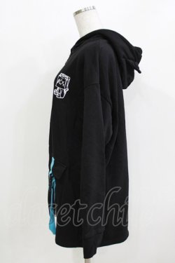 画像2: NieR Clothing / 猫耳ハーネスZIPパーカー  黒×青 H-26-03-18-059-PU-TO-KB-ZH