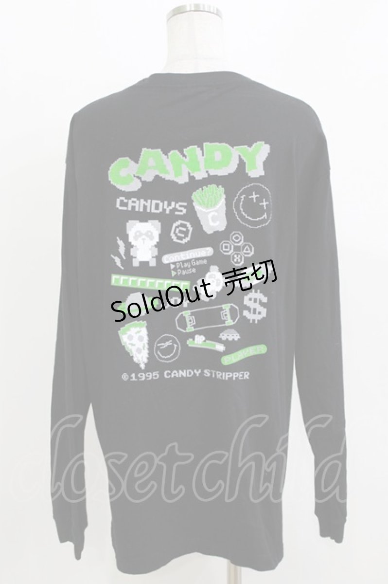 画像3: Candy Stripper / 8bit　L/S TEE  黒 H-26-03-18-060-PU-TO-KB-ZH (3)