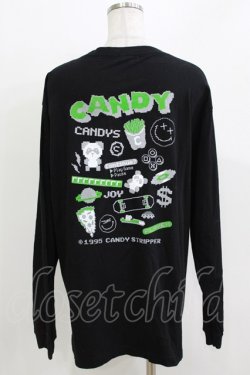 画像3: Candy Stripper / 8bit　L/S TEE  黒 H-26-03-18-060-PU-TO-KB-ZH