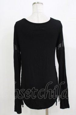 画像3: NAOTO SEVEN / プリントカットソー  黒 H-26-03-18-061-HN-TO-KB-ZH