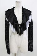 NiNE. / 異素材切替フリルボレロ  黒×白 H-26-03-18-063-PU-TO-KB-ZH