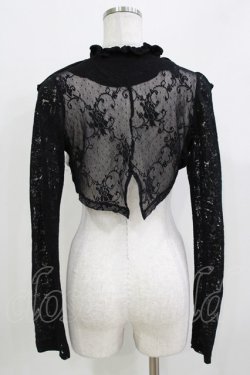 画像3: NiNE. / 異素材切替フリルボレロ  黒×白 H-26-03-18-063-PU-TO-KB-ZH