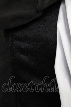 画像5: NiNE. / 異素材切替フリルボレロ  黒×白 H-26-03-18-063-PU-TO-KB-ZH