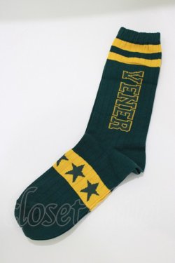 画像1: Candy Stripper / YENER RIB SOX  グリーン H-26-03-18-066-PU-ZA-KB-ZH