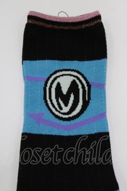 画像2: MILKBOY / Arrow socks  黒×青 H-26-03-18-072-MB-ZA-KB-ZH
