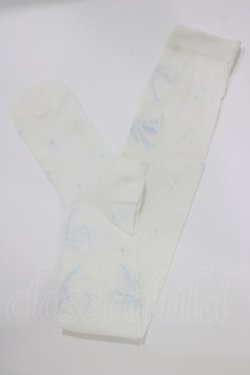 画像1: Jane Marple / リボンレースオーバーニー  オフ×ブルー H-26-03-18-076-JM-ZA-KB-ZH