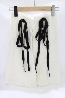 画像1: MILK / Wrap Ribbonレッグウォーマー  白 H-26-03-18-079-ML-ZA-KB-ZH