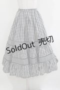 merry jenny / イレギュラーチェックスカート  ブラック H-26-03-18-008-LO-SK-KB-ZH
