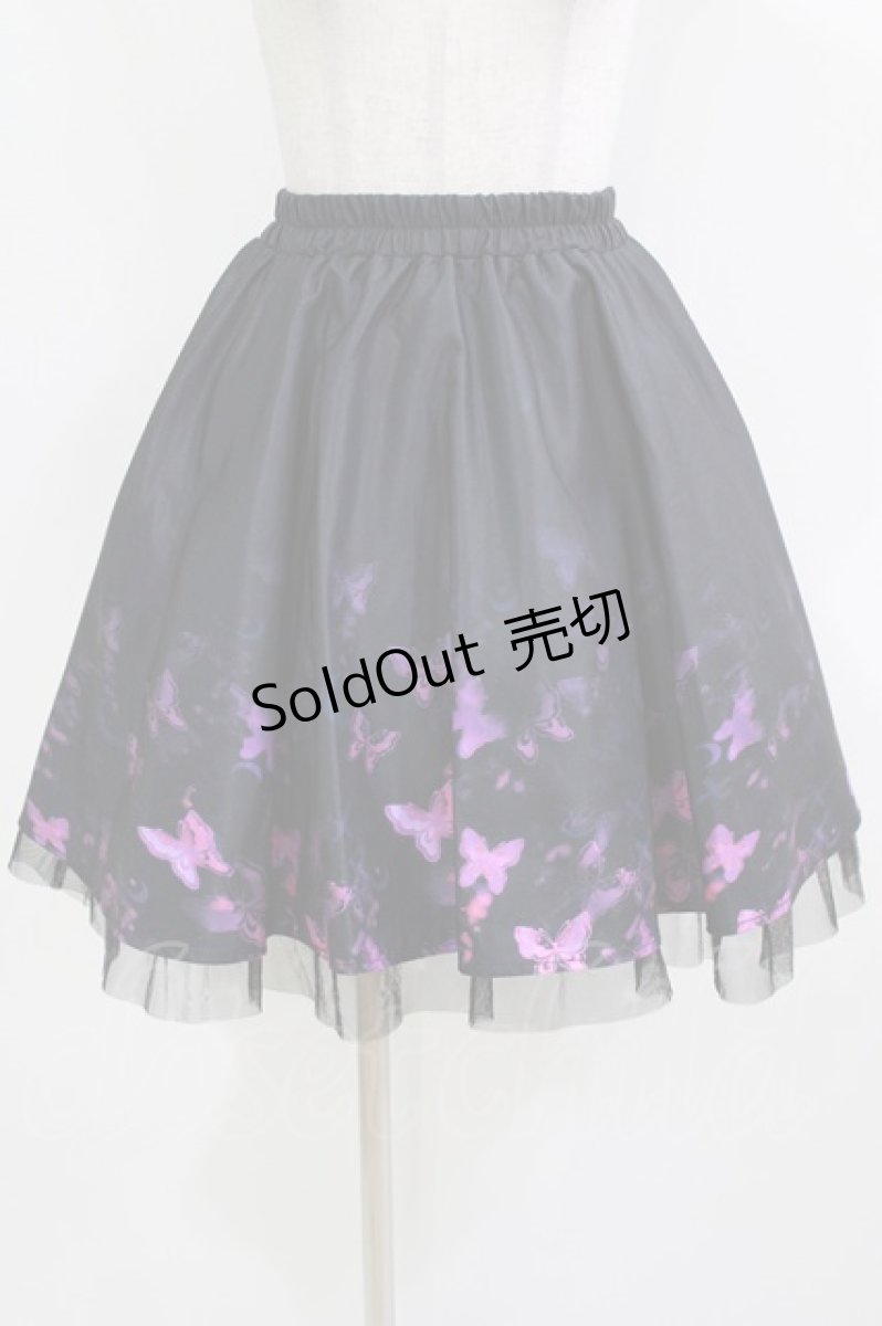 画像1: NieR Clothing / 裾チュールスカート  黒 H-26-03-18-012-PU-SK-KB-ZH (1)