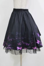 画像2: NieR Clothing / 裾チュールスカート  黒 H-26-03-18-012-PU-SK-KB-ZH (2)