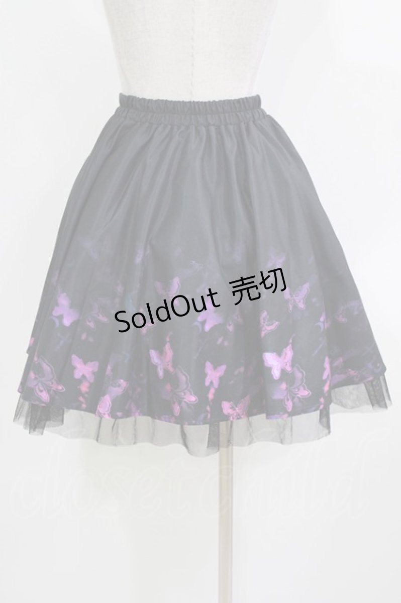 画像3: NieR Clothing / 裾チュールスカート  黒 H-26-03-18-012-PU-SK-KB-ZH (3)