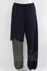 画像1: MILKBOY / ASSYMETRY PANTS  ネイビー×グレー×クロ H-26-03-18-022-MB-PA-KB-ZH (1)