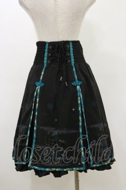 画像2: Ozz oneste / 和チャイナレイヤードスカート  黒×緑 H-26-03-20-044-OO-SK-KB-ZH