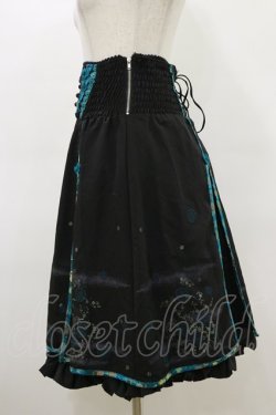 画像3: Ozz oneste / 和チャイナレイヤードスカート  黒×緑 H-26-03-20-044-OO-SK-KB-ZH