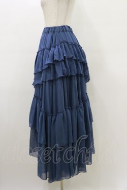 画像3: Sheglit / "Empress"ロングフリルスカート  ダルブルー H-26-03-20-045-EL-SK-KB-ZH