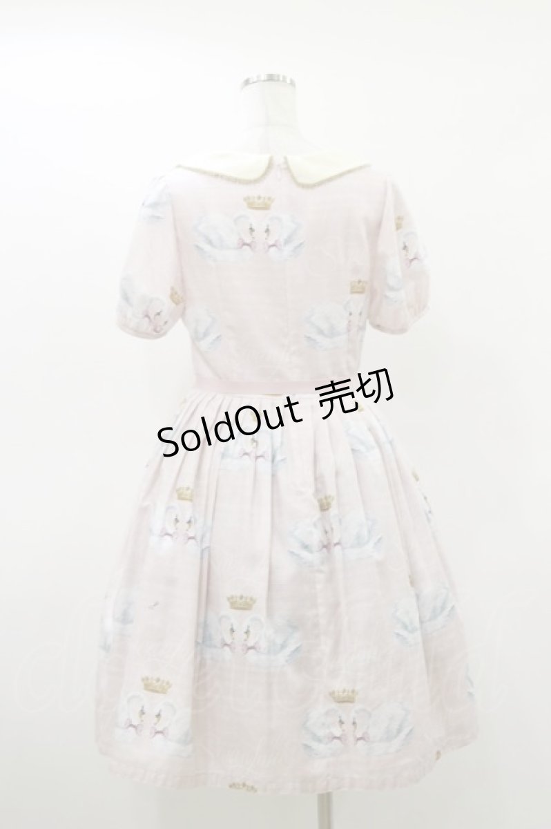 画像2: Leur Getter / Crown Swan袖付ワンピース M ピンク H-26-03-20-054-LU-OP-KB-ZH (2)