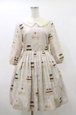 画像1: Leur Getter / Cream Choux Puff袖付ワンピース M グレー H-26-03-20-057-LU-OP-KB-ZH (1)
