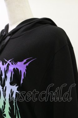 画像3: LISTEN FLAVOR / メタルロゴヘムラインパーカーワンピース  ブラック H-26-03-20-061-PU-OP-KB-ZH