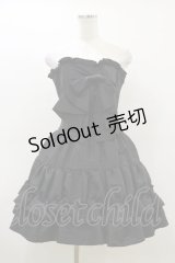 ATELIER PIERROT / フロントリボン・ミニコルセットワンピース  ブラック H-26-03-20-070-EL-OP-KB-ZH