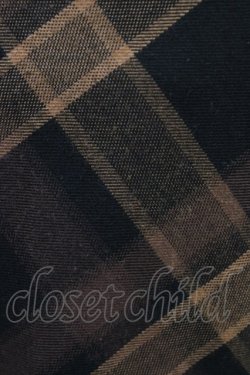 画像3: an another angelus / ダブルオープンカラーチェックワンピース Free ブラウン H-26-03-20-1027-CA-OP-NS-ZH