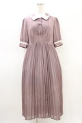 an another angelus / レース使いシアープリーツワンピース Free MAUVE H-26-03-20-1031-CA-OP-NS-ZH