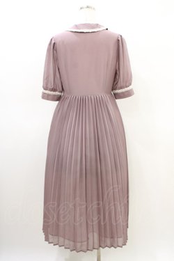 画像2: an another angelus / レース使いシアープリーツワンピース Free MAUVE H-26-03-20-1031-CA-OP-NS-ZH