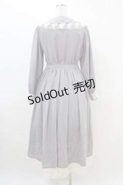 画像2: an another angelus / レース使いビッグカラーロングワンピース Free BLUE GRAY H-26-03-20-1032-CA-OP-NS-ZH