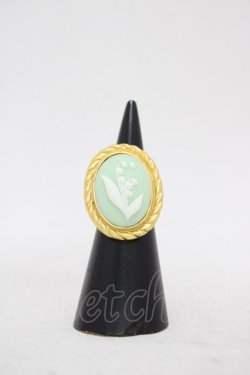 画像1: Maison de FLEUR / すずらんカメオリング Free グリーン H-26-03-20-1006-LO-AC-NS-ZH