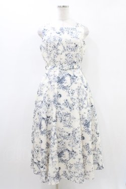 画像1: an another angelus / フォレストトワル柄ノースリーブワンピース Free オフ/ネイビー H-26-03-20-1036-CA-OP-NS-ZH