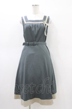 画像1: Fi.n.t / プレゼントリボンバイカラージャンパースカート Free グリーン H-26-03-20-1037-CA-OP-NS-ZH