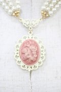 an another angelus / ホワイトフレームカメオネックレス  PINK H-26-03-20-1007-CA-AC-NS-ZH