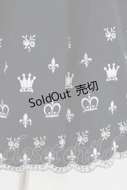 画像3: Innocent World / 王冠とユリ紋章のスカート Free ブラック H-26-03-20-1043-IW-SK-NS-ZH