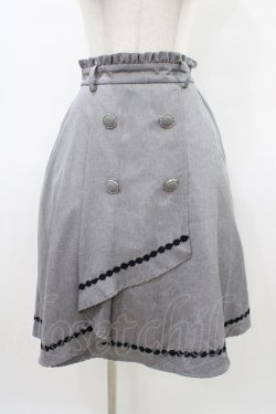 画像1: axes femme / トレンチデザインミドルスカート M グレー H-26-03-20-1046-AX-SK-NS-ZH