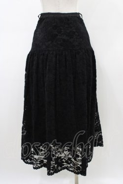 画像2: an another angelus / フロッキーレースギャザースカート Free ブラック H-26-03-20-1047-CA-SK-NS-ZH